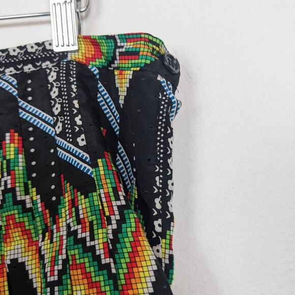 Twelfth Street By Cynthia Vincent Silk Blend Multicolored Patterned Skirt - Picture 4 of 7